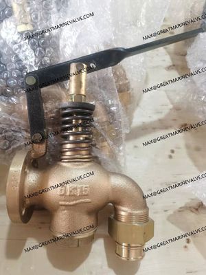 JIS F7398U 5K Deniz Bronz Yakıt Yağı Tankı Kendiliğinden Kapatılan Çekme Valfi
