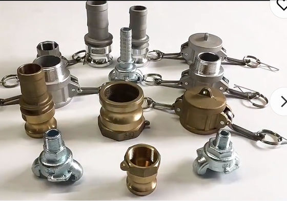 Hızlı bağlama camlock bağlantı armatürleri, Paslanmaz çelik (SS316, SS304), Bakır, Alüminyum, Polipropilen, Naylon