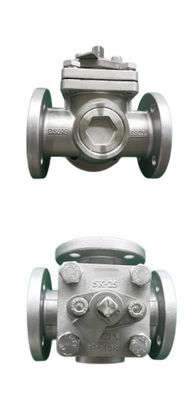 Deniz kullanımı üç yönlü top valfi,T-TYPE, paslanmaz çelik C/W S.S. STEM, Flanged ENDS, JIS 5K